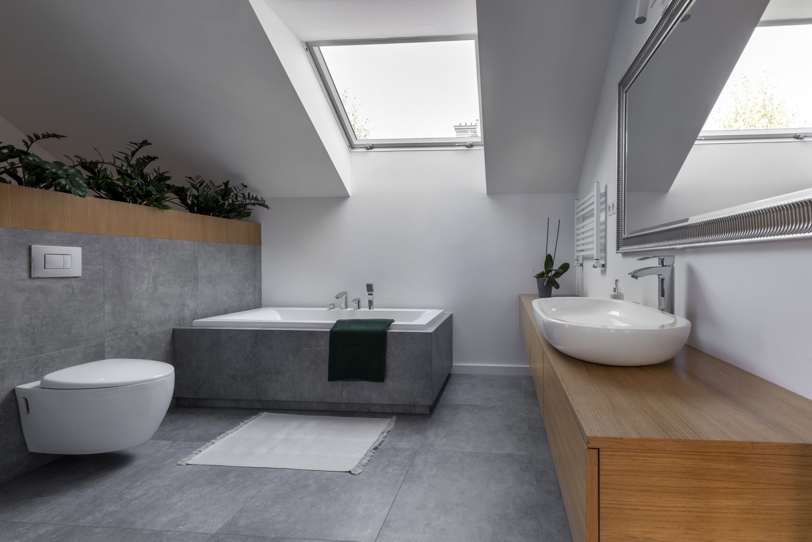 modern bathroom with window