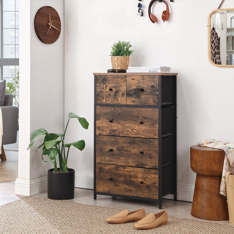 wood and metal modern dresser